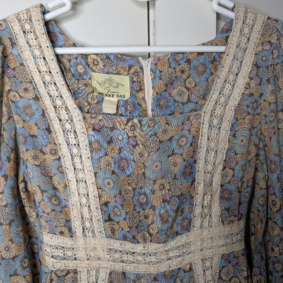 Gunne Sax vintage floral dress sz M - Picture 7 of 16